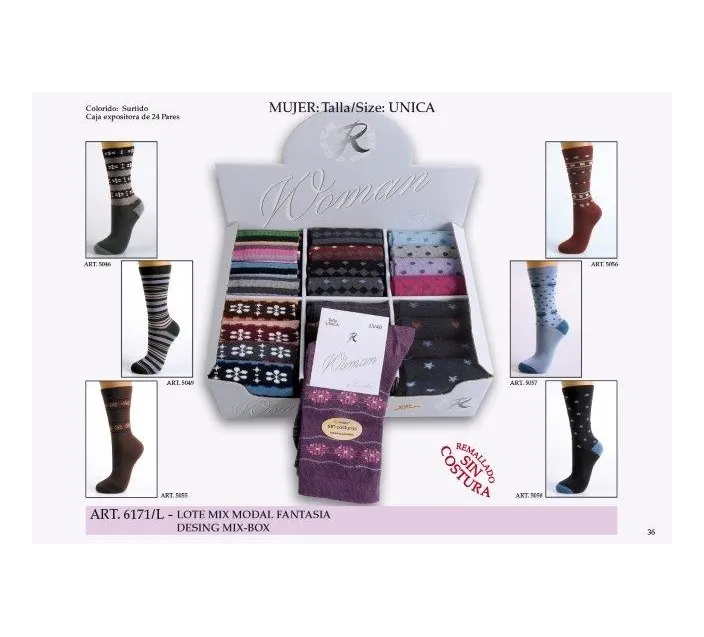 Calcetin Sra Modal Mix Fantasia